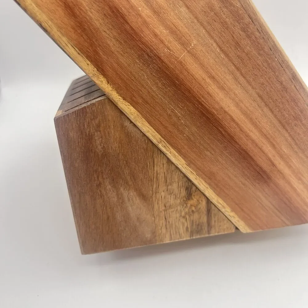 PIONEER WOMEN Wooden Wood Knife Block with 13 Slots